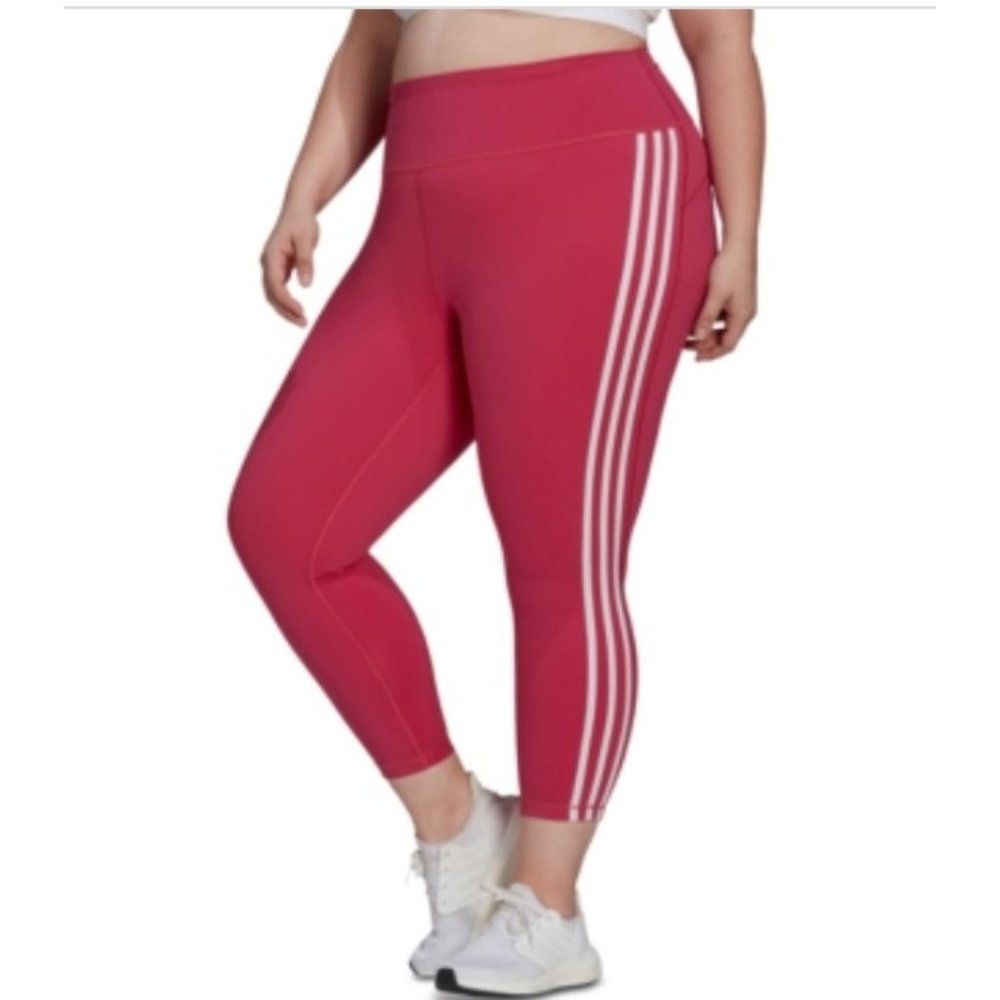 NWT Adidas Womens Plus Size 2X Believe This High Rise 7/8 Length Leggings